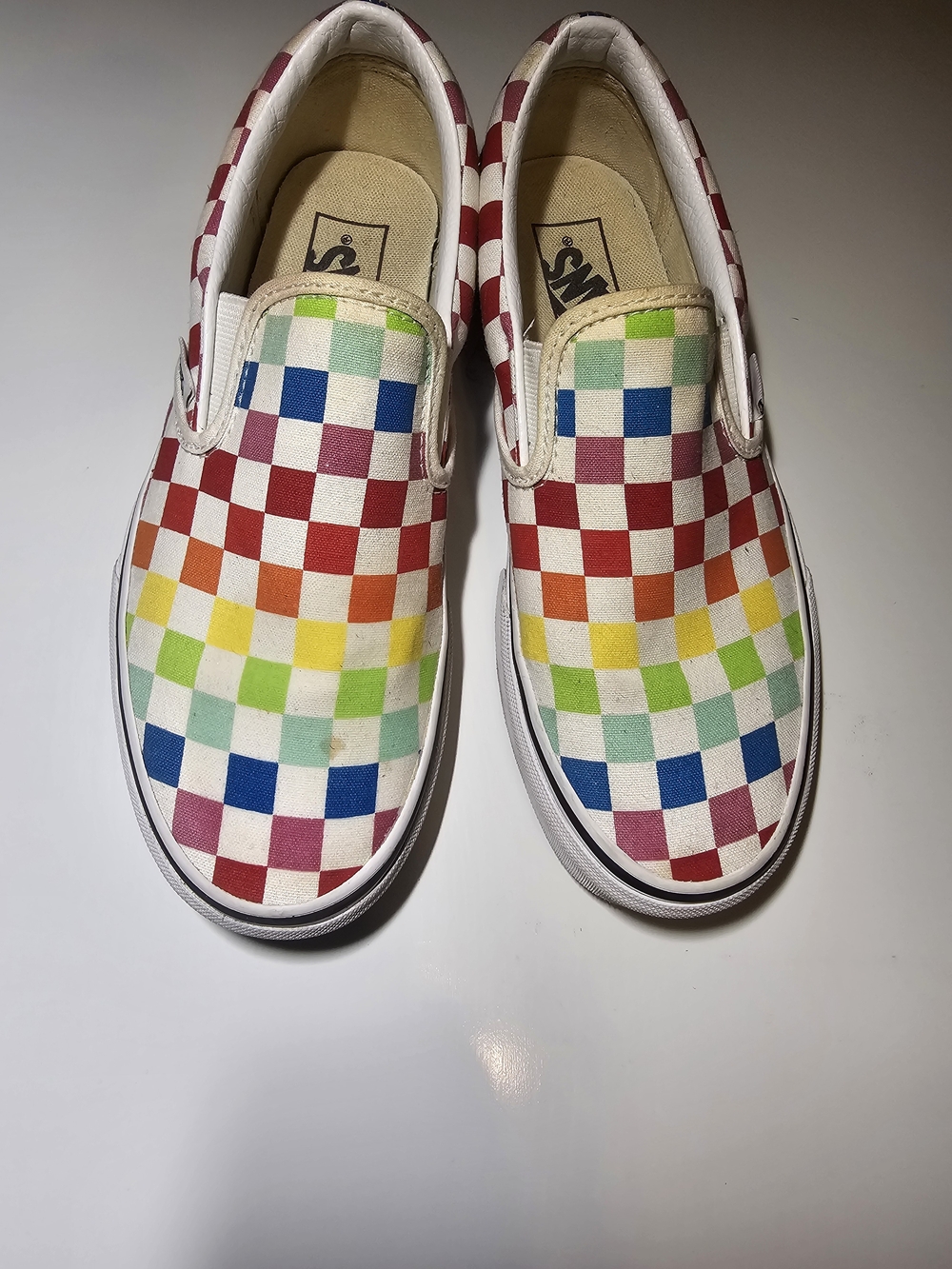 Vans Kids Multicolor Checkerboard Slip-On Sneakers